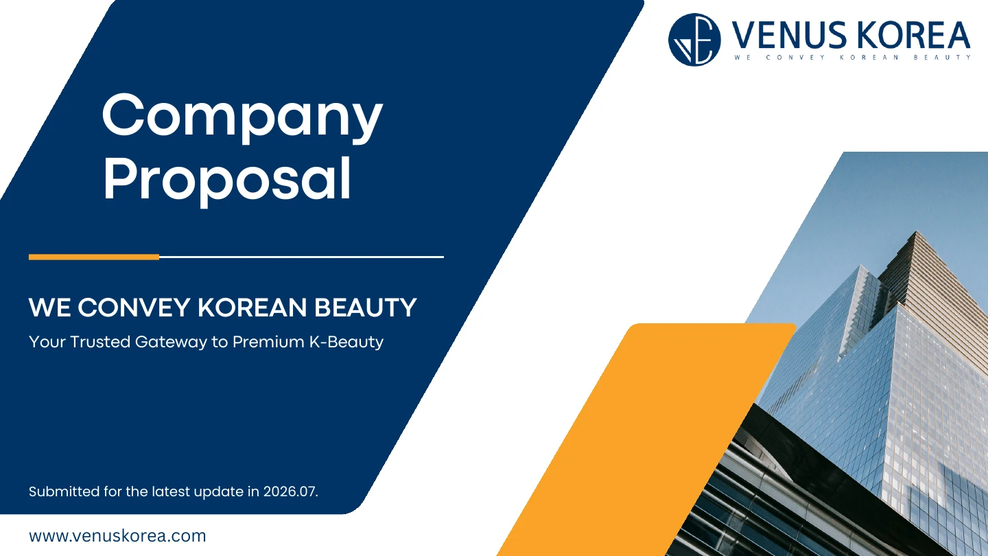 VENUS KOREA şirket kataloğu kapak görseli